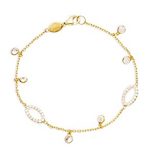 Gaia Silver Gold-Plated Cubic Zirconia Bracelet
