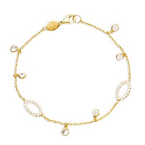 Gaia Silver Gold-Plated Cubic Zirconia Bracelet