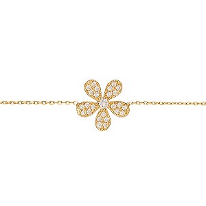 Gaia Gold-Plated Cubic Zirconia Flower Bracelet