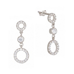 Gaia Sterling Silver Open Circle Drop Earrings