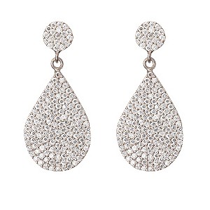 Gaia Sterling Silver Hanging Pear Drop Earrings
