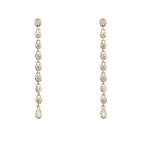 Gaia Gold-Plated Cubic Zirconia Drop Earrings