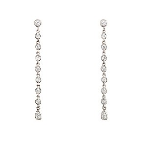 Gaia Sterling Silver Cubic Zirconia Drop Earrings