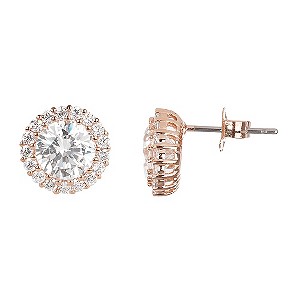 Gaia Rose Gold-Plated Large Round Stud Earrings