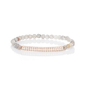 Gaia Rose Gold-Plated Cubic Zirconia & Laboradite Bracelet