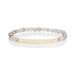 Gaia Gold-Plated Cubic Zirconia & Hematite Bracelet