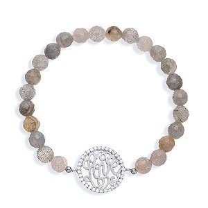 Gaia Sterling Silver Laboradite Love Bracelet