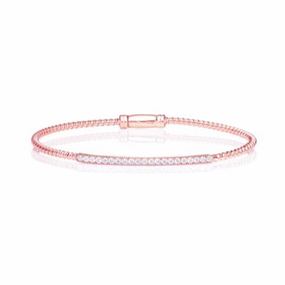 Gaia Rose Gold-Plated Cubic Zirconia Bangle