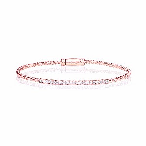 Gaia Rose Gold-Plated Cubic Zirconia Bangle