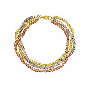 Gaia Three Colour Gold-Plated Bracelet
