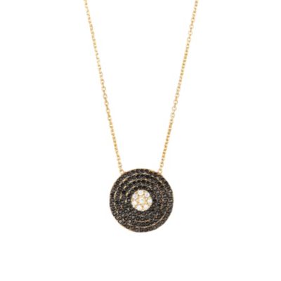 Gaia Gold-Plated Pave Cubic Zirconia Circle Necklace