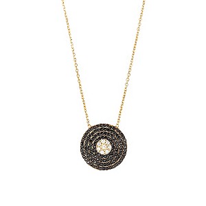 Gaia Gold-Plated Pave Cubic Zirconia Circle Necklace