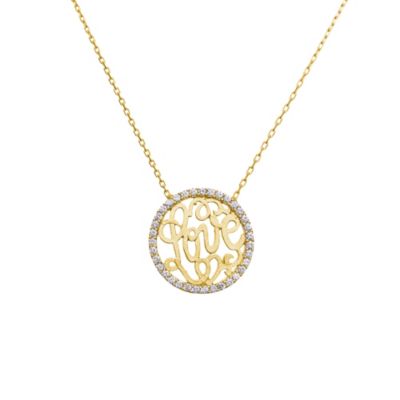 Gaia Gold-Plated Cubic Zirconia Love Circle necklace