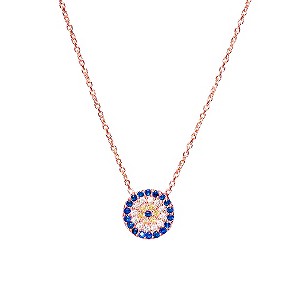 Gaia Rose Gold-Plated Round Eye Necklace