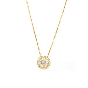Gaia Gold-Plated Cubic Zirconia Circle Necklace