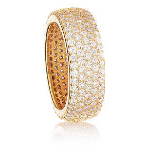 Gaia Gold-Plated Cubic Zirconia Ring Size N