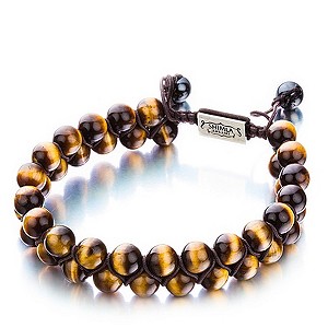 Shimla Luxury Originals Tiger Eye Double Bead Rope Bracelet