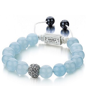 Shimla Elite Aquamarine & Stone Set Fireball Bracelet