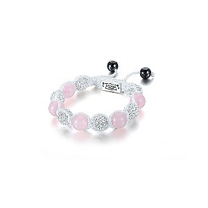 Shimla Luxury Originals Rose Quartz & Czech Crystal Bracelet
