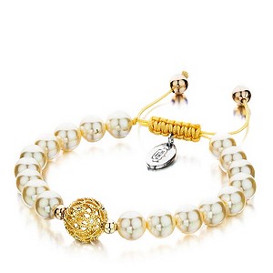 Shimla Yellow Shell Pearl & Stone Set Sphere Bracelet