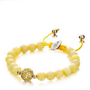 Shimla Yellow Jade & Stone Set Sphere Bracelet