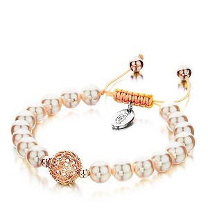 Shimla Pink Shell Pearl & Stone Set Sphere Bracelet