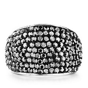 Shimla Hematite Set Stainless Steel Ring Size N