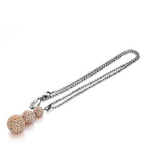 Shimla Triple Czech Crystal Rose Gold Tone Fireball Pendant