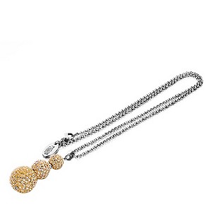 Shimla Triple Czech Crystal Gold Tone Fireball Pendant
