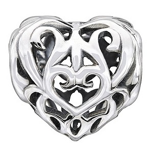 Chamilia Sterling Silver Filigree Heart Bead