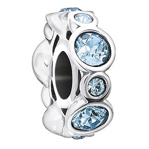 Chamilia Sterling Silver Crystal March Birthstone Bead