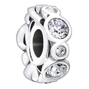 Chamilia Sterling Silver Crystal April Birthstone Bead