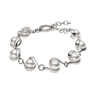 Skagen Stainless Steel Imitation Pearl Bracelet