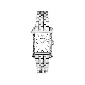 Bulova Diamond Gallery 48 Ladies' Stainless Steel Watch