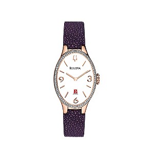 Bulova Diamond Gallery 72 Ladies' Purple Strap Watch