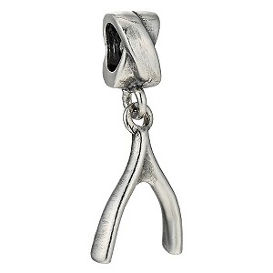 Charmed Memories Sterling Silver Wishbone Dangle Bead