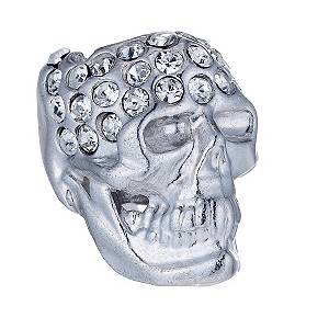 Special Memories Sterling Silver Crystal Set Skull Bead