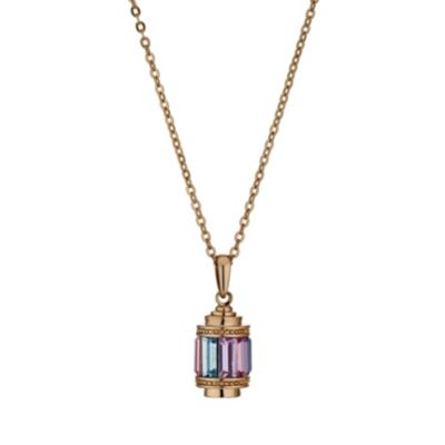 Radiance Rose Gold-Plated Multi Colour Crystal Pendant