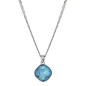 Radiance Square Blue Crystal Pendant