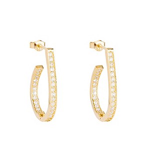 Gaia Gold-Plated Cubic Zirconia Hoop Earrings