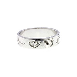 Cailin Men's Sterling Silver History Ring Size R
