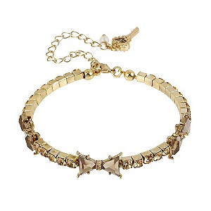 Betsey Johnson Light Brown Crystal Bracelet