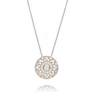 Gaia Sterling Silver Vintage Cubic Zirconia Pendant