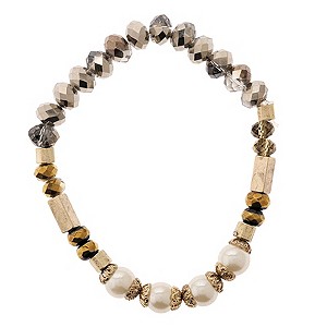 Martine Wester Stargazer Pearl & Beaded Stretch Bracelet