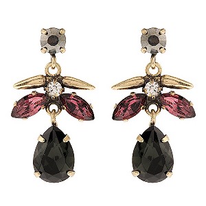 Martine Wester Cosmic Burgundy Crystal Drop Earrings