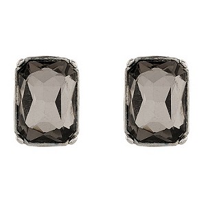 Martine Wester Moonlight Square Black Crystal Stud Earrings