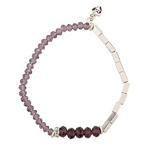 Martine Wester Kaleidoscope Purple Beaded Stretch Bracelet