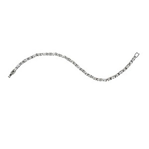Mikey Rhodium-Plated Full Crystal Medium Bracelet