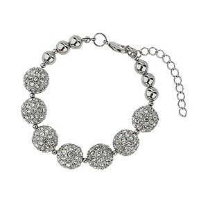 Mikey Rhodium-Plated Bead Bracelet