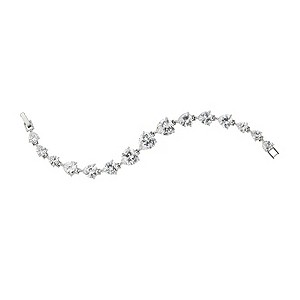 Mikey Rhodium-Plated Heart Crystal Bracelet